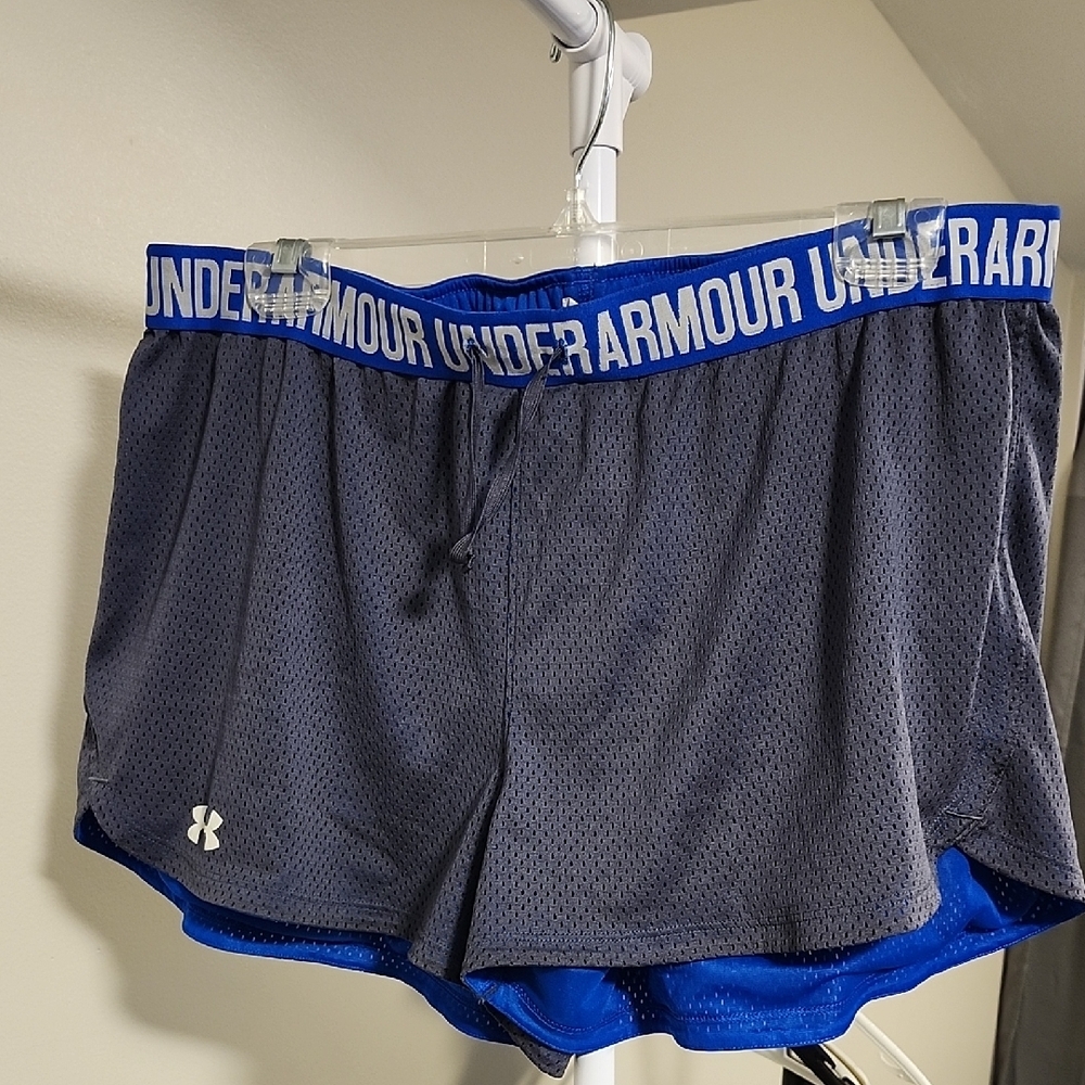 Under Armour Charcoal and Royal Blue Mesh Shorts